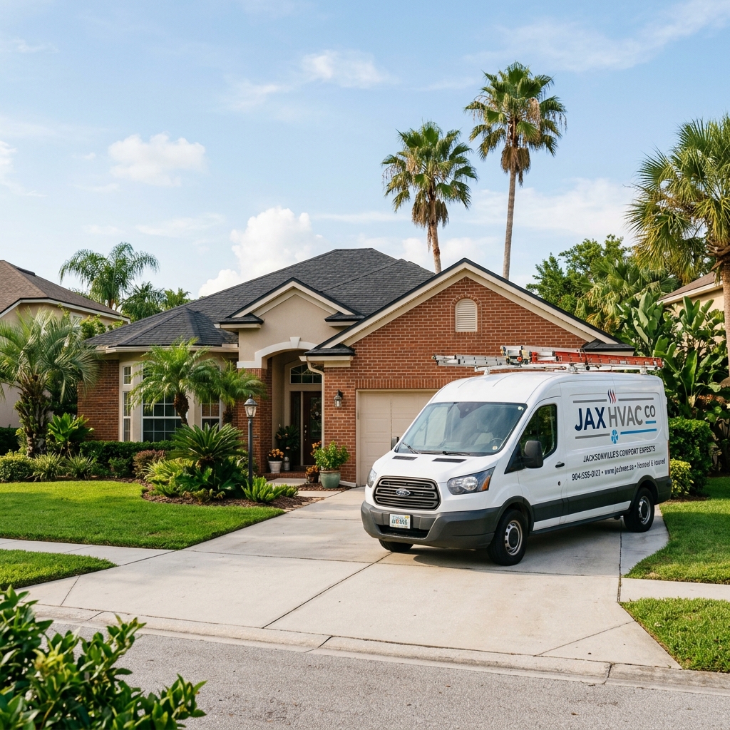 Service truck operating in Mandarin